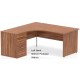 Rayleigh Panel End Desk with 600 Deep Pedestal